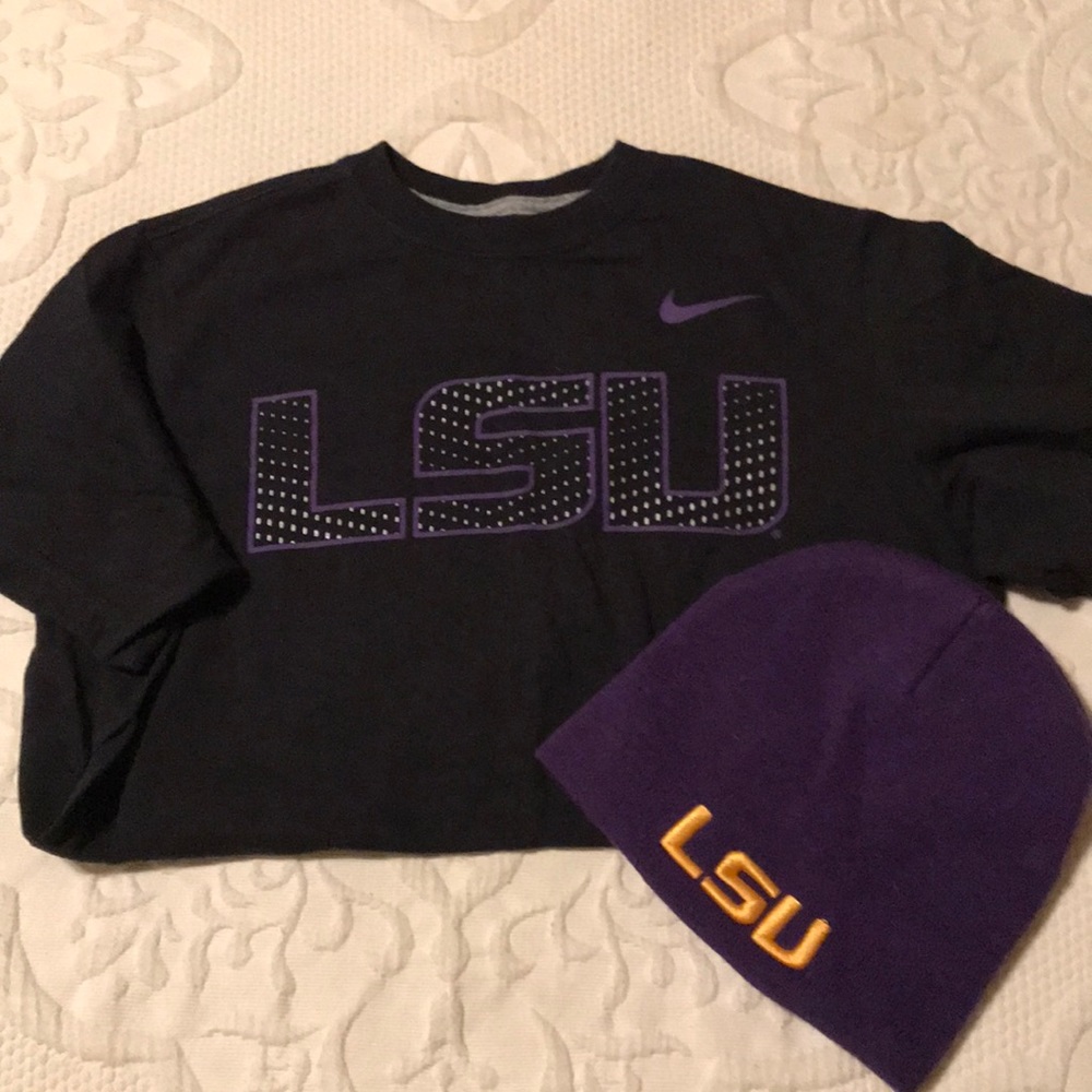 LSU shirt and cap bundle -kids